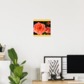 Rose Garden Mod Chic Klassische Blumenblüten Poster (Heimbüro)
