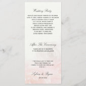 Rose Garden Moderne Hochzeitsprogramme Programm (Rückseite)