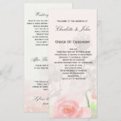 Rose Garden Moderne Hochzeitsprogramme Programm (Vorne/Hinten)