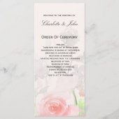 Rose Garden Moderne Hochzeitsprogramme Programm (Vorderseite)
