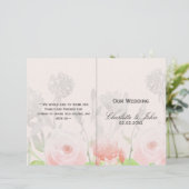 Rose Garden Modernes Hochzeitsprogramm für Florenz (Stehend Vorderseite)