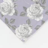 Rose Garden Monogram Lavendel Fleecedecke (Ecke)