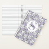 Rose Garden Monogram Lavendel Notebook Notizblock (Innen)
