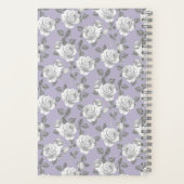 Rose Garden Monogram Lavendel Notebook Notizblock (Rückseite)