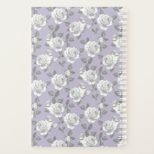 Rose Garden Monogram Lavendel Planner Planer (Rückseite)