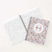 Rose Garden Monogram Pink Notebook Notizblock (Innenseite)