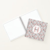 Rose Garden Monogram Pink Notebook Notizblock (Innenseite)