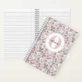 Rose Garden Monogram Pink Notebook Notizblock (Innen)