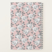 Rose Garden Monogram Pink Notebook Notizblock (Rückseite)