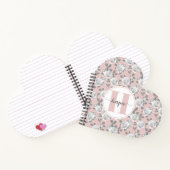 Rose Garden Monogram Pink Notebook Notizblock (Innenseite)