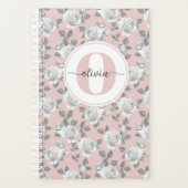Rose Garden Monogram Pink Planner Planer (Vorderseite)