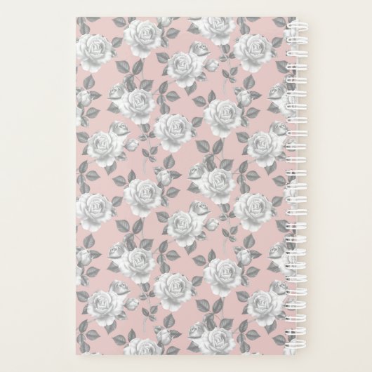 Rose Garden Monogram Pink Planner Planer (Rückseite)
