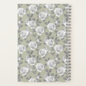 Rose Garden Monogram Sage Green Notebook Notizblock (Rückseite)