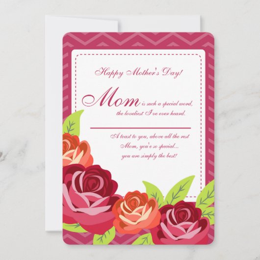 Rose Garden Mother Day Card Karte (Vorderseite)