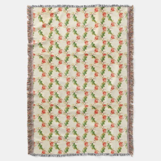 Rose Garden Muster Vintages Land Decke (Vorderseite Vertikal)