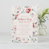 Rose Garden Muttertag Brunch Einladung (Stehend Vorderseite)