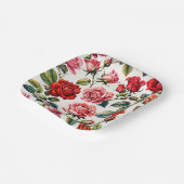 Rose: Garden Party Plate Pappteller (Gewinkelt)