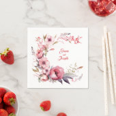 Rose Garden: Personalisierte Hochzeit von Napkins Serviette (Beispiel)