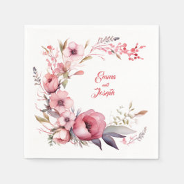 Rose Garden: Personalisierte Hochzeit von Napkins Serviette