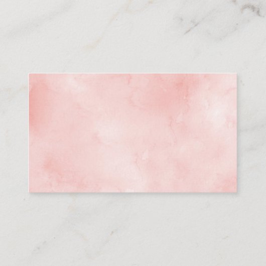 Rose Garden Pink Aquarellwohnung Flora Platzkarte (Rückseite)