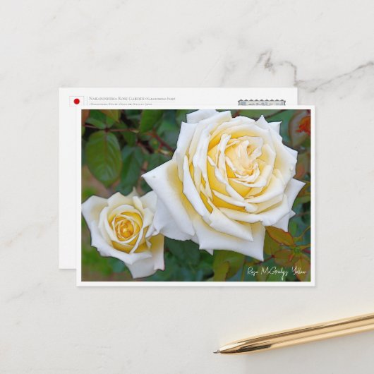 Rose Garden Postkarte (Vorderseite/Rückseite Beispiel)