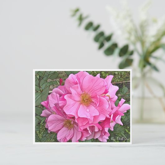 Rose Garden Postkarte (Stehend Vorderseite)