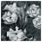 "Rose Garden", Retro-Blumenmuster, schwarz-weiß Stoff (Muster)