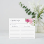 Rose Garden Rezept Karte (Stehend Vorderseite)