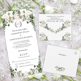 Rose Garden Romance Blumenhochzeit All In One Einladung