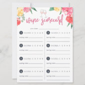 Rosé Garden | Scorecard für die Weinprobe (Vorderseite)