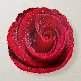 "Rose Garden Serenity: Round Kissen Design"