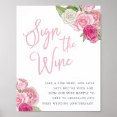 Rosé Garden "Sign the Wine" Zeichen Poster (Vorne)