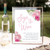 Rosé Garden "Sign the Wine" Zeichen Poster