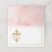 Rose Garden Taufe Falten Zelt Platzkarte (Außenseite Aufgefaltet)