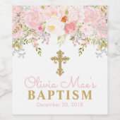 Rose Garden Taufe Weinflaschen Etiketten (Einzelnes Label)