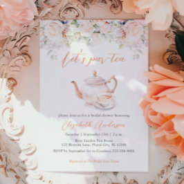 Rose Garden Tee Party Brautparty Einladung