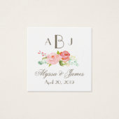 Rose Garden Three Letter Monogram Fevor Card (Vorderseite)