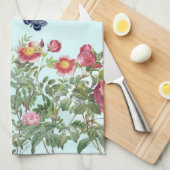 Rose Garden und Schmetterlinge Geschirrtuch (Viertel Falte)