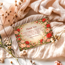 Rose Garden Valentine Party Dankeskarte