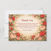 Rose Garden Valentine Party Dankeskarte (Vorderseite)