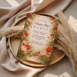 Rose Garden Valentine Party Einladung