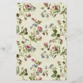 Rose Garden Vintage Hochzeitsmenü (Rückseite)