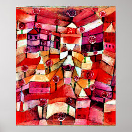 Rose Garden von Paul Klee, berühmtes, buntes abstr Poster