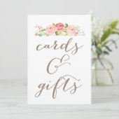 Rose Garden Wedding Cards & Gifts Unterschrift Einladung (Stehend Vorderseite)