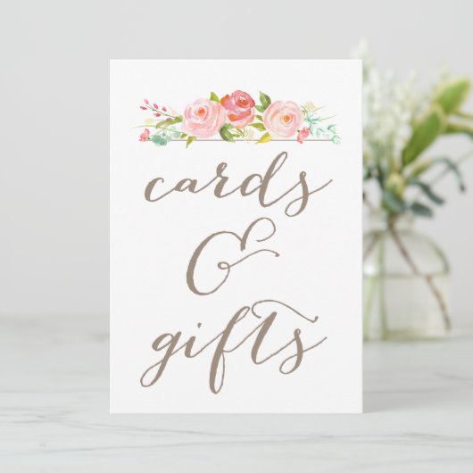 Rose Garden Wedding Cards & Gifts Unterschrift Einladung (Stehend Vorderseite)