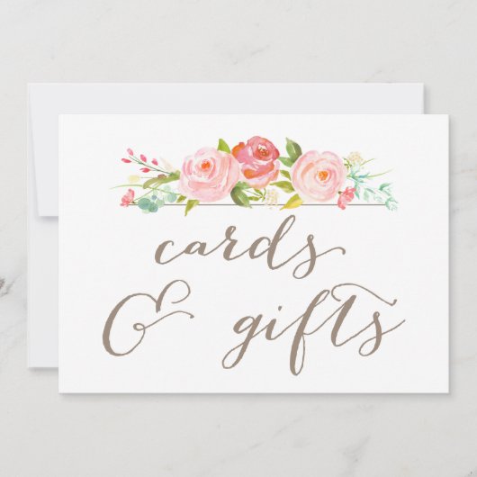 Rose Garden Wedding Cards & Gifts Unterschrift Einladung (Vorderseite)