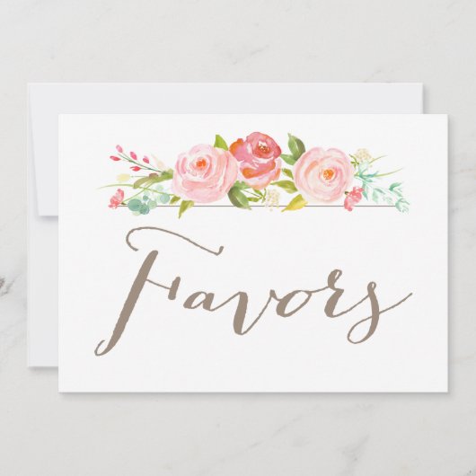 Rose Garden Wedding Lieblings-Zeichen Einladung (Vorderseite)