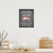 Rose Garden Wedding Sign | Wählen Sie einen Platz, Poster (Küche)