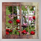 Rose Garden Window Scene Poster (Vorne)