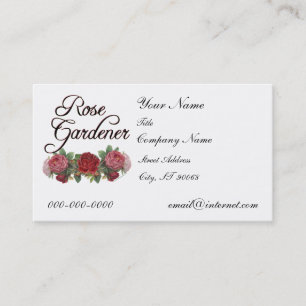 Rose Gardener Custom Business Card v2 Visitenkarte